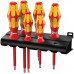 Набор диэлектрических отвёрток 6 пр. подставка PH 1-2 SL 2.5-3.5-4-5.5 Rack VDE серия 160 i/6 Wera WE-006145