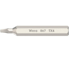 867/0 Micro TORX Бита, TX 4 x 30 мм, хвостовик шестигранный 5/32