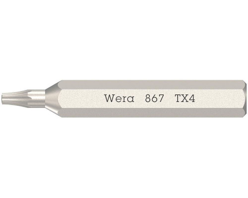 867/0 Micro TORX Бита, TX 4 x 30 мм, хвостовик шестигранный 5/32
