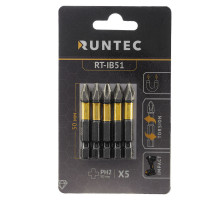 Бита ударная Diamond Coating H6.35 50мм PH2 5шт. RUNTEC RT-IB51