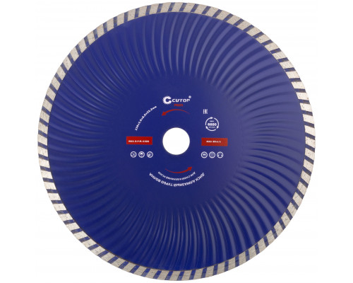 Диск отрезной алмазный турбо волна Cutop Profi, 230 x 3,0 x 8,0 x 22,2 мм (62-23030)