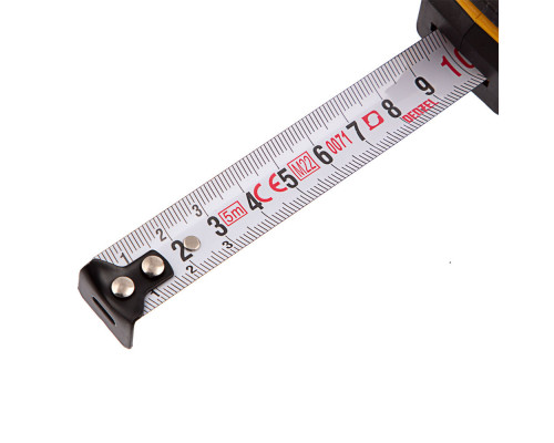 Рулетка 5м х 19мм, двухкомп. корпус, кнопка-пауза Denzel