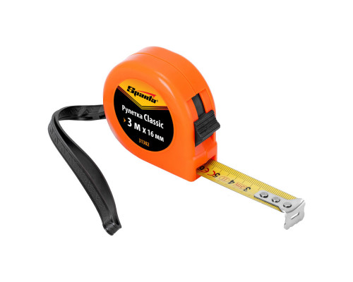 Рулетка Classic,3 м х 16 мм,пластиковый корпус Sparta