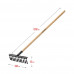Садовые грабли GS-12 WOOD, 385 х 95 х 1300 мм, 12 витых зубцов, углеродистая сталь, антикор. покрытие, черенок дерев. высш. сорт GRINDA 39581-12