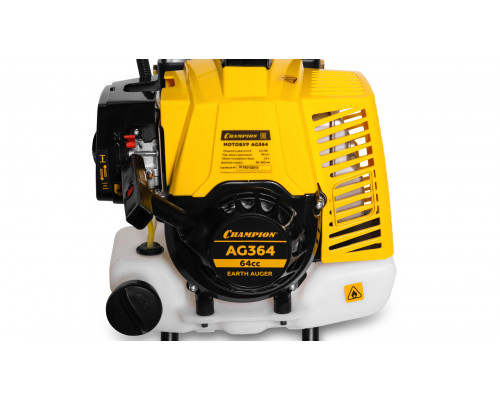 Мотобур 2,2кВт 64см? 12,8кг без шнека CHAMPION AG364