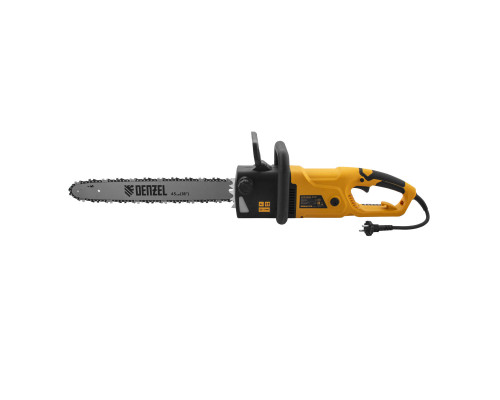 Пила цепная электрическая EDS-2200, 2.2 кВт,продольная, шина 45 см, шаг 3/8, паз 1.3 мм, 62 звена Denzel (95619)