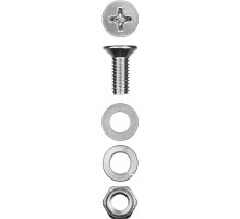 Винт с гайкой и шайбами M4?16 мм DIN 965 цинк 30 шт ЗУБР 303456-04-016