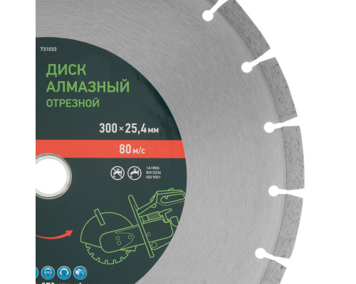 Диск алмазный 300 х 25.4 мм, 