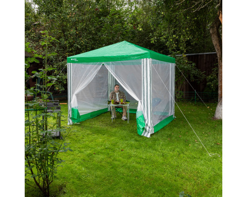 Тент садовый с москитной сеткой, 2.5 х 2.5/2.4, Camping Palisad (69520)