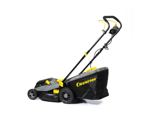 Газонокосилка эл. CHAMPION EM3816 (1,6 кВт пласт.+ткань травосб. 42л ширина 380мм 30-75мм, 11,3кг) (EM3816)
