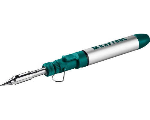 Газовый паяльник SolderGas, 70 B, 30–70 Вт, 1300°С, горелка, фен, набор 8 в 1 KRAFTOOL 55504-H8