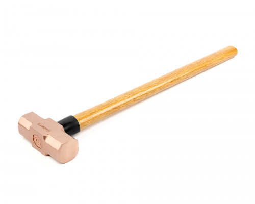 Кувалда 5 кг BeCu рукоятка дерево гикори искробезопасная 191G-1028, HORTZ