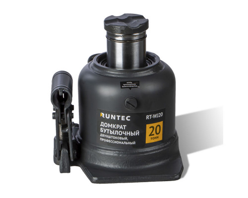 RUNTEC RT-WJ20 Домкрат бутылочный, двухштоковый,профессиональный 20 т, 150-245 мм (RT-WJ20)