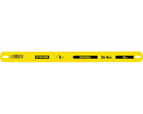 Полотно двустороннее широкое по металлу Duplex-XL, 24 + 18 TPI, 25 х 300 мм, 1 шт, коробка 50 шт STAYER 1590_z01