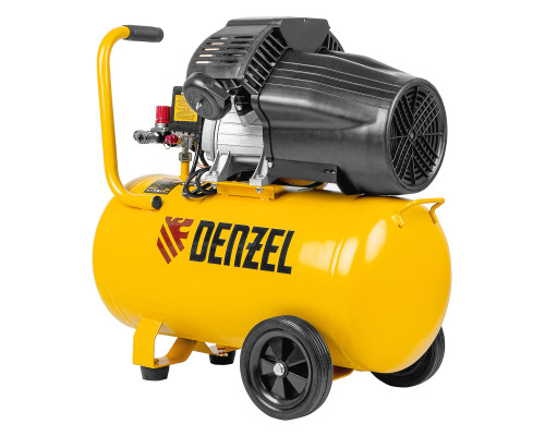 Компрессор воздушный DCV2200/50, прямой привод, 2.2 кВт, 50 литров, 380 л/мин Denzel (58167)