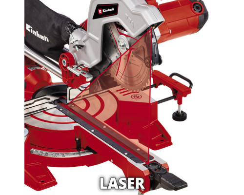 Пила торцовочная Einhell TC-SM 254, 1900Вт,254х30мм х48 зб,пропил 305х85мм,лазер (4300385)