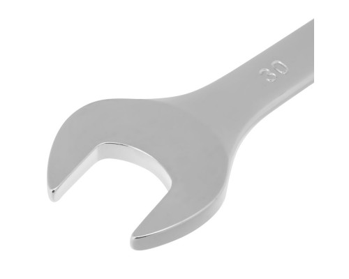Ключ комбинированный, 30 мм, CrV, матовый хром Stels