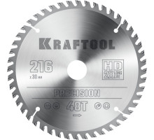 Пильный диск по дереву Precision, 216 х 30 мм, 48Т KRAFTOOL 36952-216-30