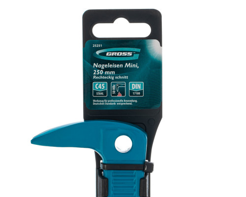 Лом-гвоздодёр мини, 250 x 21 x 9 мм Gross
