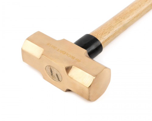 Кувалда 4 кг BeCu рукоятка дерево гикори искробезопасная 191G-1024, HORTZ