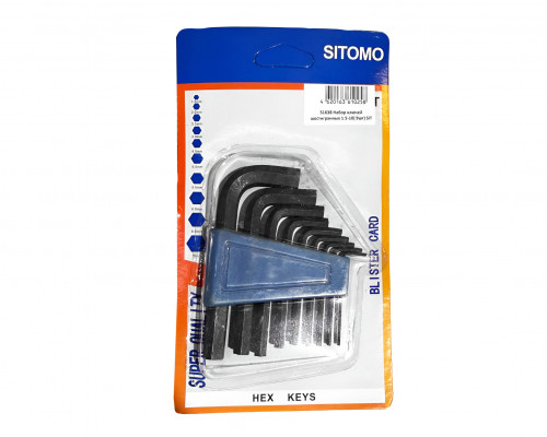 Набор ключей шестигранных изогнутых (9 шт) 1.5-10 SITOMO