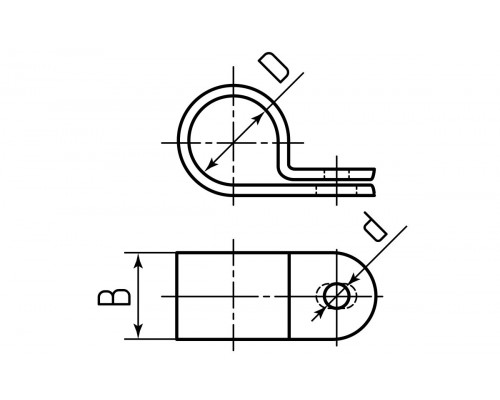 Скоба пластиковая СНК 16 (100шт) (Fortisflex) (74358)