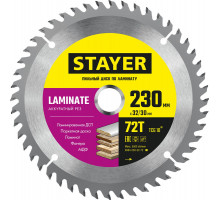 Диск пильный по ламинату Laminate STAYER 230x32/30 мм 72Т аккуратный рез 3684-230-32-72_z01  