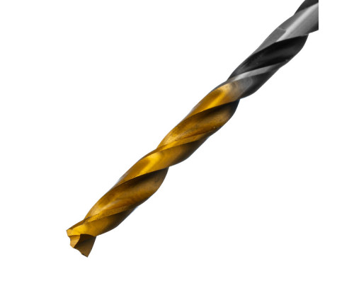 Сверло спиральное по металлу 3,5 x 70мм, Р6М5, Golden Tip, многогранная заточка, 2шт. Denzel (718270)