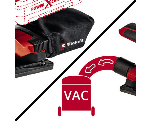 Шлифмашина акк. вибрационная Einhell PXC TC-OS 18/187 Li, 18В,подошва 187х94мм,2мм,24000/мин,без АКК (4460725)