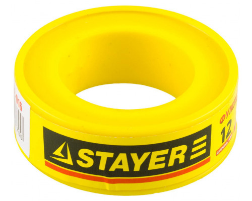 ФУМ лента 0,075 мм х 12 мм х 10 м, плотность 0,16 г/см3 STAYER 12360-12-016