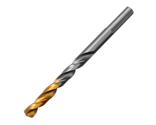 Сверло спиральное по металлу 6 x 93 мм, Р6М5, Golden Tip Denzel (718235)