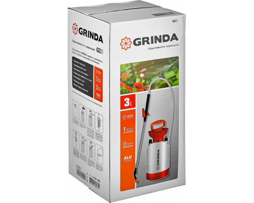 Переносной опрыскиватель TS-3, 3 л, широкая горловина, устойчивое днище GRINDA 8-425113_z02