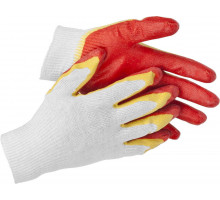 Перчатки х/б EXPERT-2, S-M, с двойным латексным обливом, повышенная износостойкость STAYER 11409-S