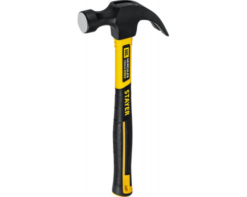 Молоток-гвоздодёр столярный Fiberglass, 680 г, с фиберглассовой рукояткой STAYER Professional 2026_z02