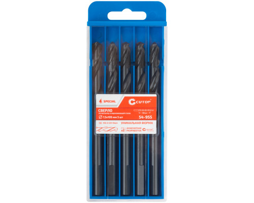 Сверло по металлу Cutop Special, HSS-G, 7,5 х 109/62 мм (5 шт) (54-955)