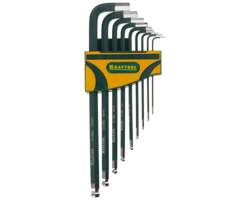 Набор ключей имбусовых длинных, 9 шт KRAFTOOL 27445-H9