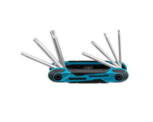 Набор ключей имбусовых Tamper-Torx , складные, 8 шт, CrV Gross (16413)