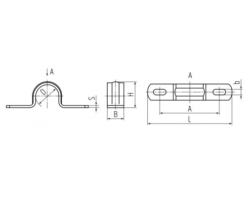 Скоба из нержавеющей стали СМД (INOX) 60-63 (Fortisflex) (80986)