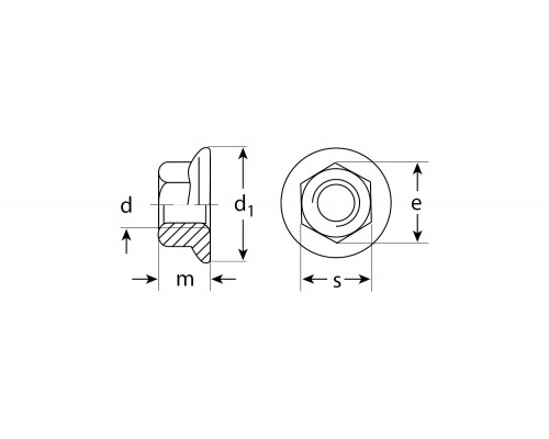 ЗУБР DIN 6923, кл. пр. 6, M4, цинк, 5 кг, гайка с фланцем (303630-04)