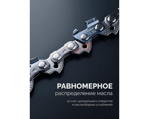 ЗУБР тип 6, 25 см, шаг 3/8?, паз 1.1 мм, 40 звеньев, цепь (71306-25)
