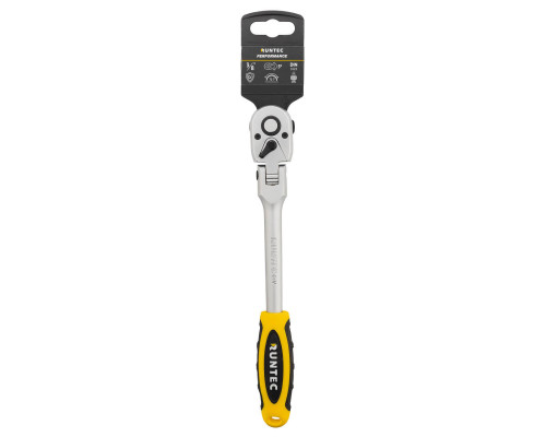 RUNTEC RT-H38R72FA Трещотка шарнирная RUNTEC CrV, 3/8