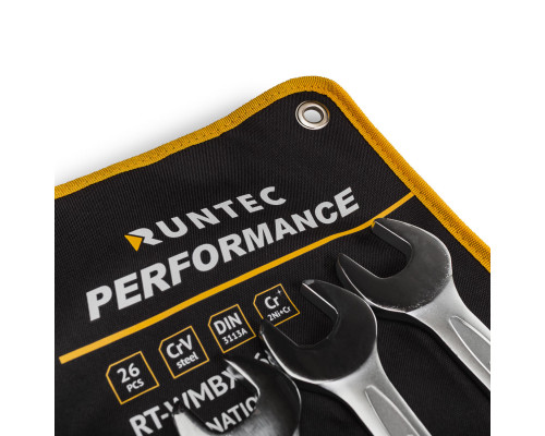 RUNTEC RT-WMBX26 Набор ключей комбинированных RUNTEC CrV 6-32 мм в сумке, 26 предметов (RT-WMBX26)