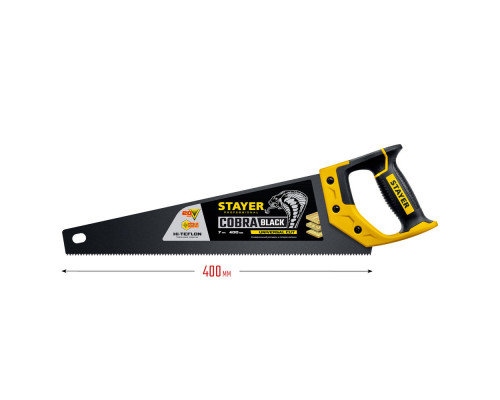 Ножовка универсальная Cobra Black, 400 мм STAYER Professional 2-15081-40_z01