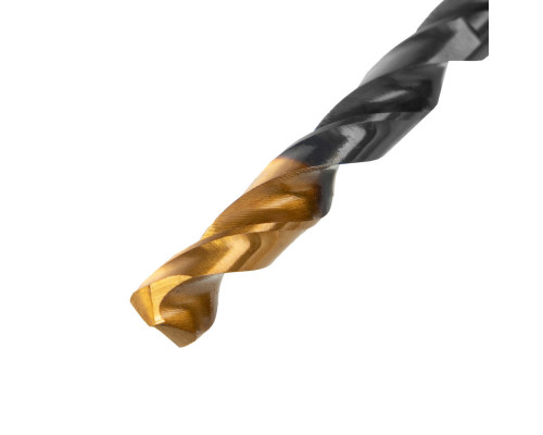 Сверло по металлу, 6 мм, HSS-Tin, Golden Tip, 10 шт. Denzel (717215)
