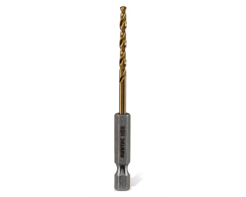 Сверло по металлу Runtec HSS-TiN 3 x 80мм HEX 1/4
