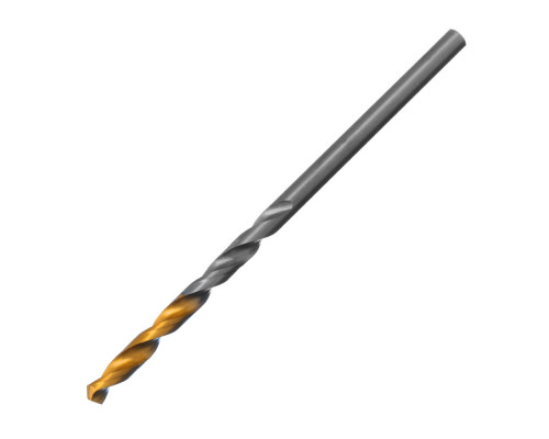 Сверло спиральное по металлу 2,5 x 57 мм, Р6М5, Golden Tip , 2шт. Denzel (718224)