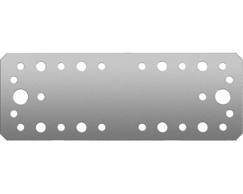 Крепежная пластина КП-2.5, 180 x 65 x 2.5 мм, цинк ЗУБР 31023-180