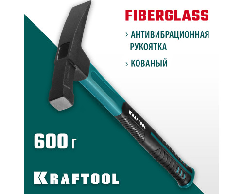 Молоток каменщика 600 г Fiberglass KRAFTOOL 20192
