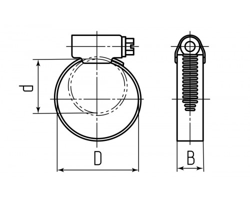 Хомут червячный PL-9 (8-12)/W2 (Fortisflex) (68959)