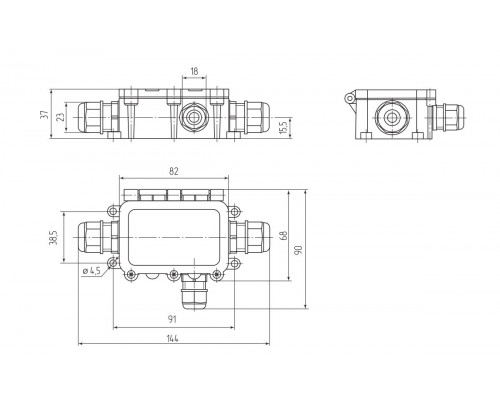 Коробка распределительная герметичная MG Box M-3 IP68 (Fortisflex) (89512)